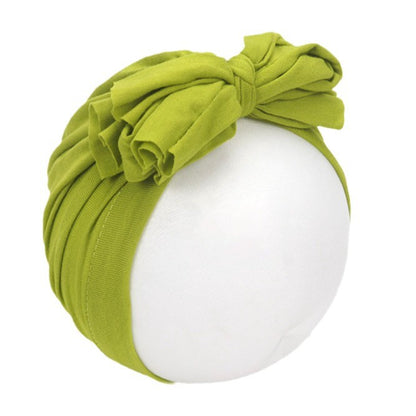 Children's Color Knotted Bow Hat Born Cotton Kids' Headwear