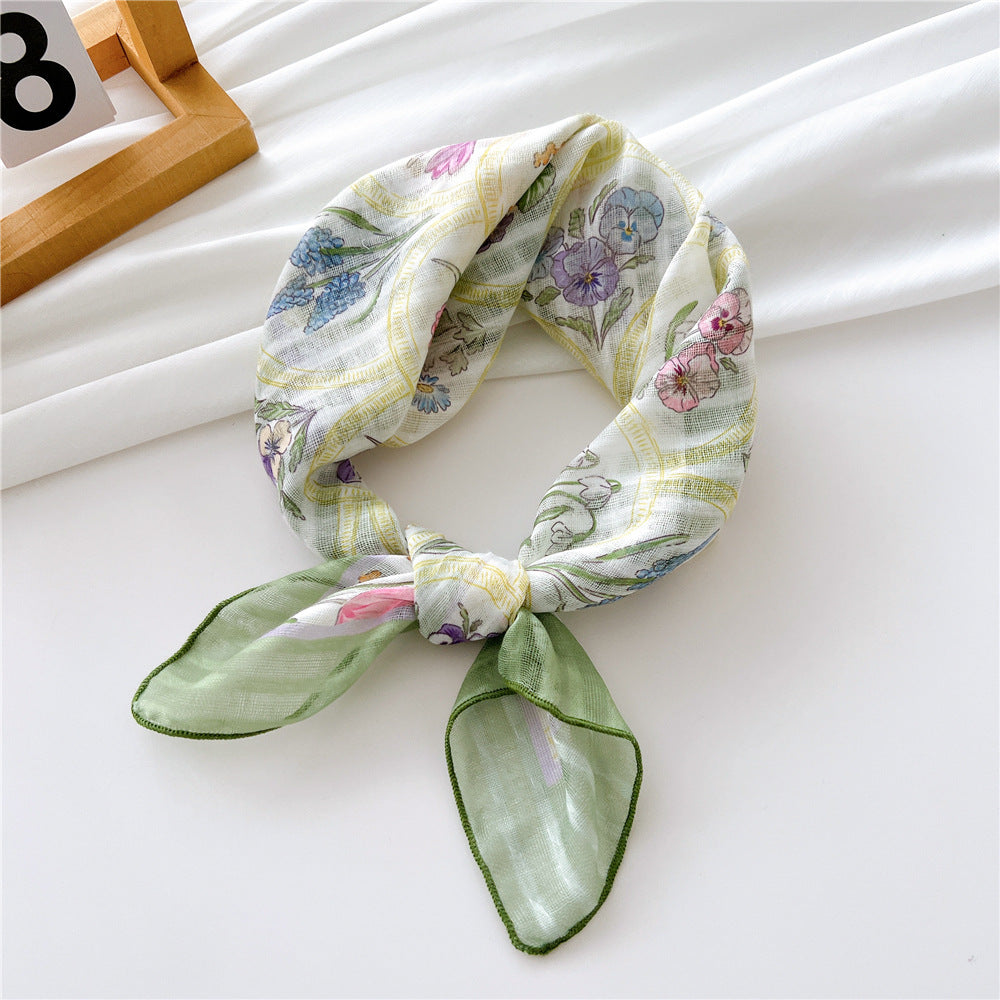 Women's Towel Silk Artistic Fashionable Elegant Hair Scarfs