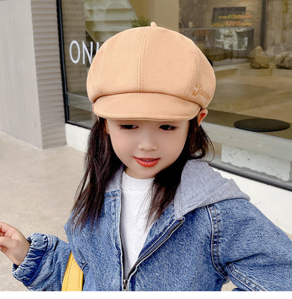 Children's Beret Hat Snapback Painter Western Style Kids' Headwear