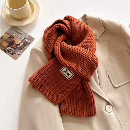 Color Knitted Korean Style Sweet Elegant Winter Scarfs