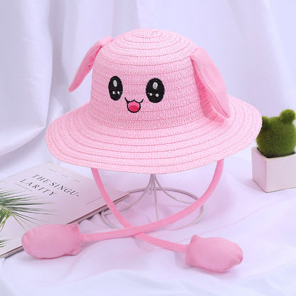 Children's Moving Ears Sun Hat Ruffled Cute Kids' Headwear