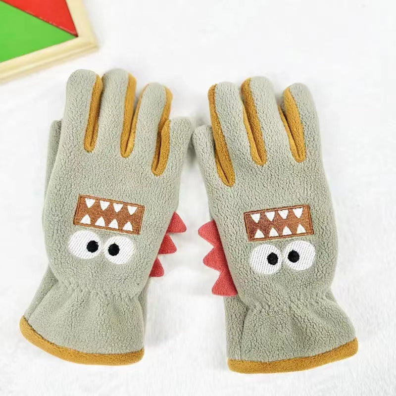 Children's Five Finger Cute Cartoon Little Shark Gloves