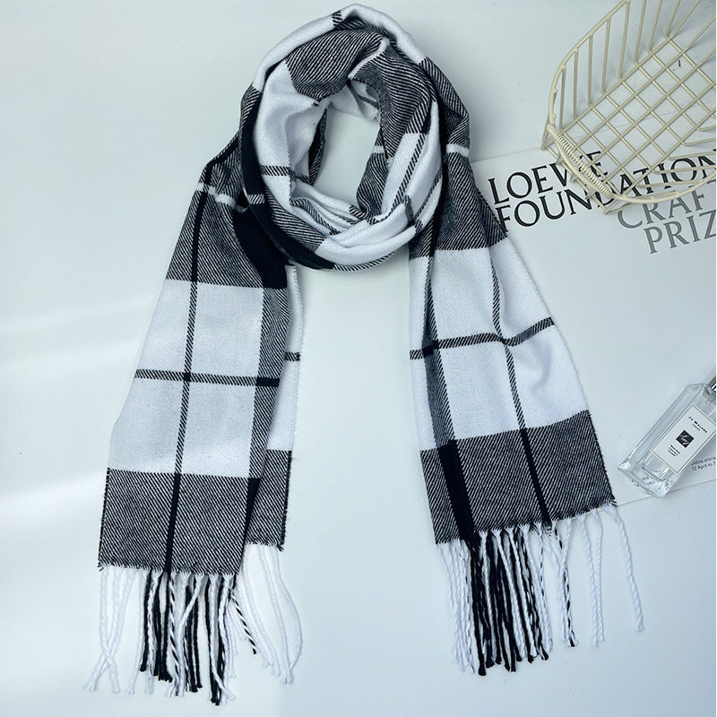 Women's & Men's Style Plaid Winter High-grade Artificial Cashmere Scarfs