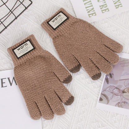 Women's Korean Minority Simple Solid Color Sweet Girly Gloves