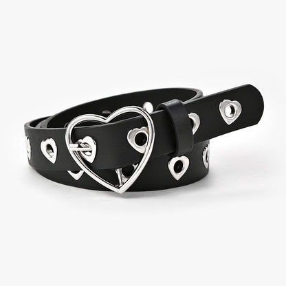 Women's Heart Buckle Decoration Jeans Fashion Heart-shaped Belts