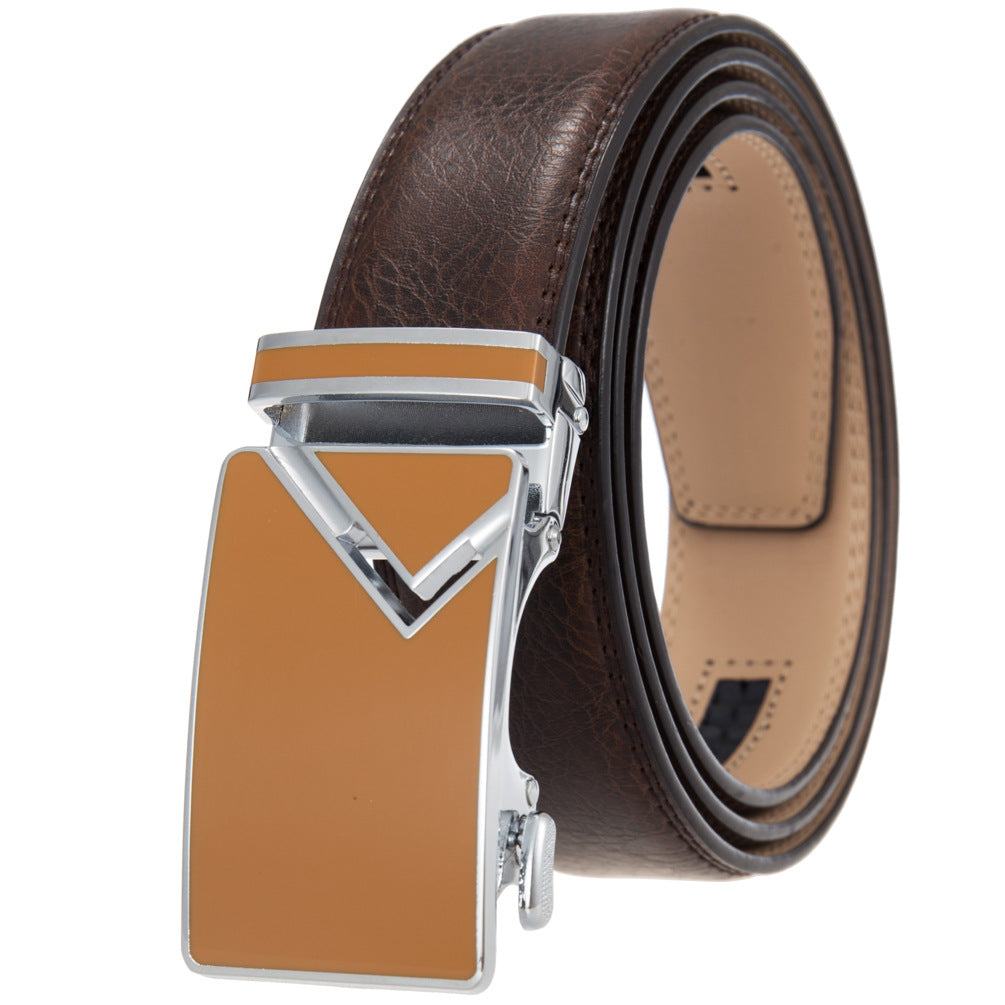 Men's Abrasive Buckle Leather Automatic Fashion Belts