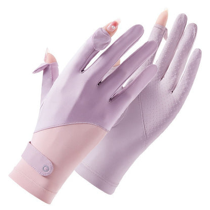 Women's Sports Driving Biking Breathable Thin Ice Gloves