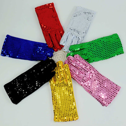 Children's Sequined Dance Show Kindergarten Jackson Adult Gloves