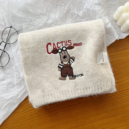 Knitted Warm Senior Puppy College Style Scarfs