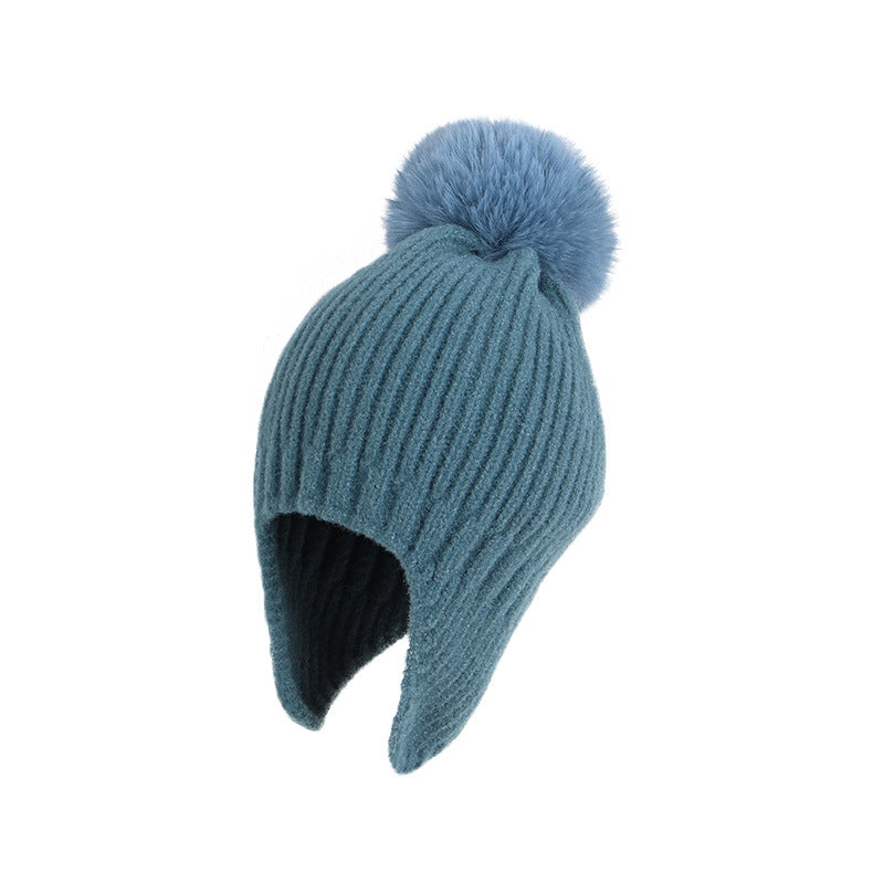 Children's Winter Hat Thermal Lei Knitted Woolen Kids' Headwear