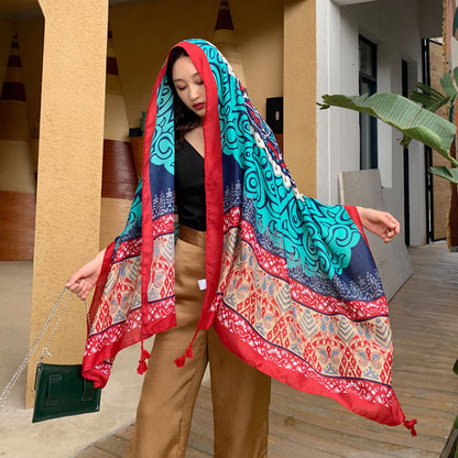 Ethnic Style Shawl Female Summer Hainan Scarfs