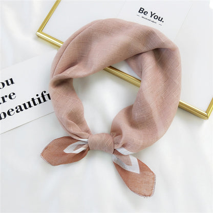 Women's Small Square Towel Silk Summer Fresh Korean Scarfs