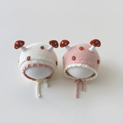 Hat Winter Knitted Warm Earflaps Woolen Kids' Headwear