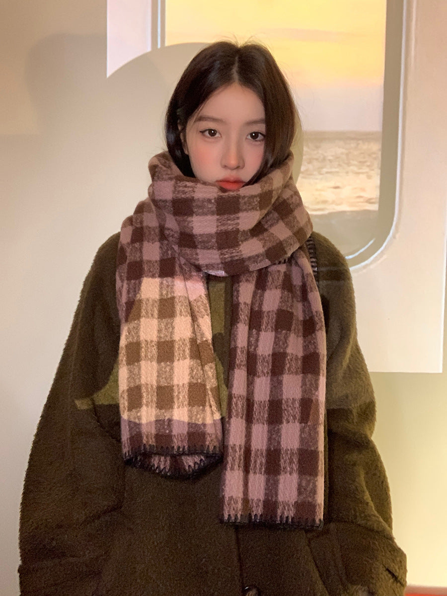 Women's Winter Thickened Korean Style Shawl Warm Scarfs