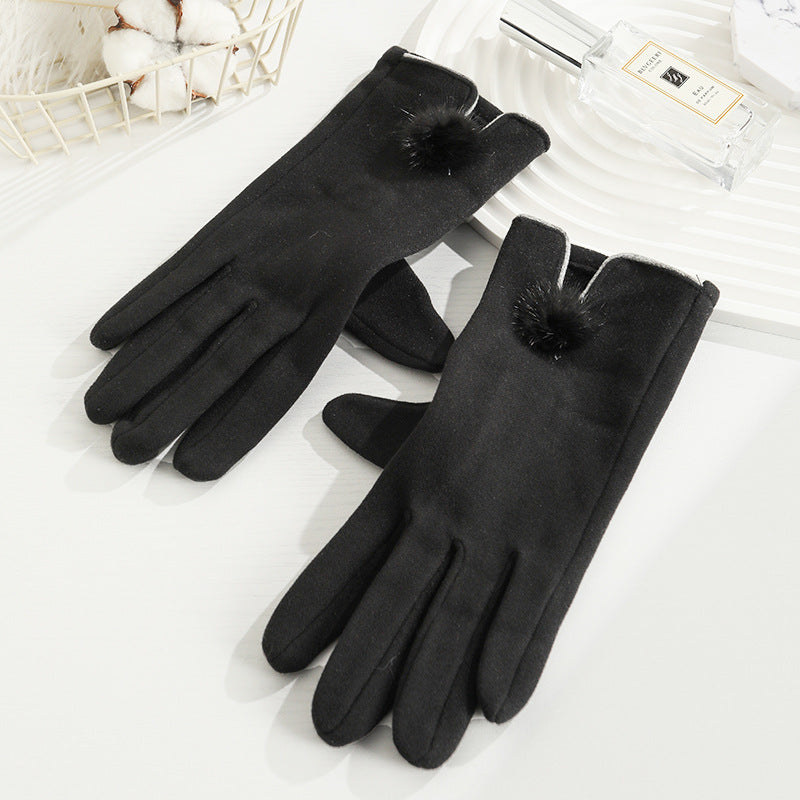 Women's & Men's Fashion Outdoor Riding Fleece-lined Thickened Cold Gloves