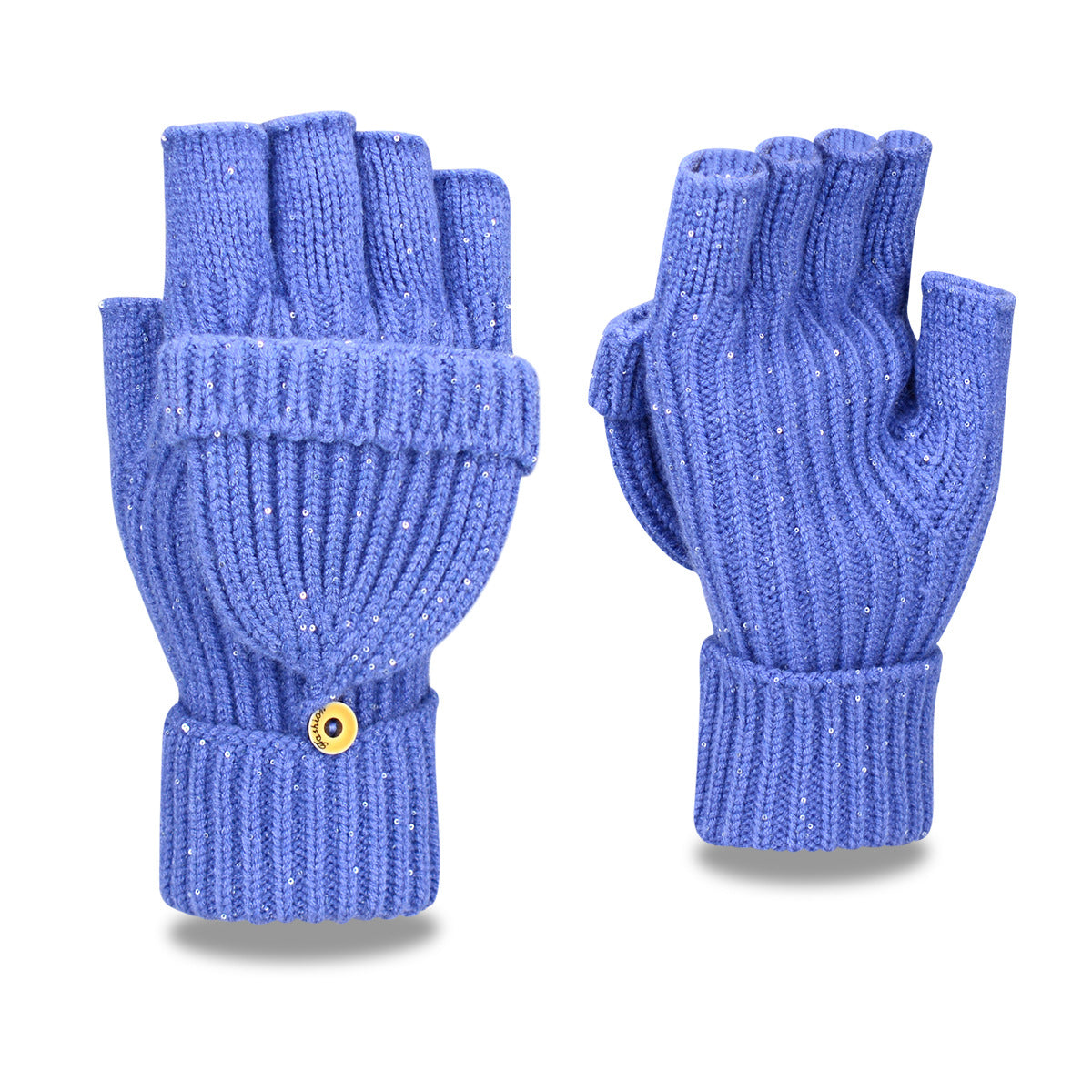 Women's & Men's Winter Half Finger Flip Knitted Thickened Warm Wool Gloves