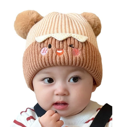 Knitted Hat Boys Thickened Earflaps Sleeve Kids' Headwear