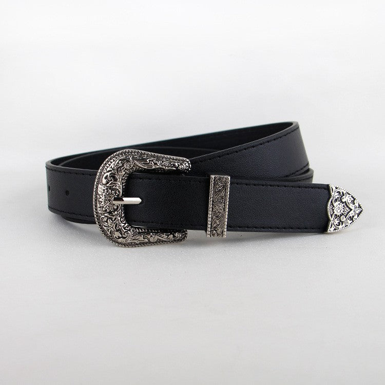 Women's & Men's Punk Hot Asian Culture Vintage Engraving Belts