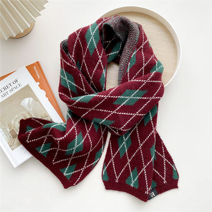 Women's Long Knitted Korean Thickened Warm Fashionable Scarfs