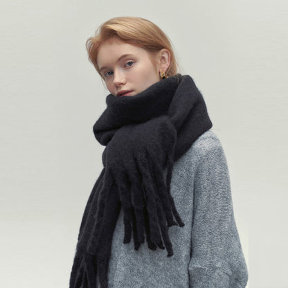 Color Soft Glutinous Idle Style Thermal Scarfs