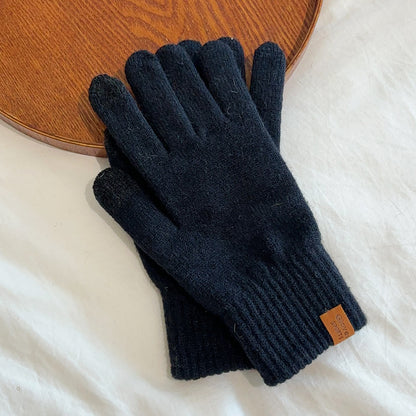 Men's Color Business Wool Keep Warm Winter Fashion Gloves