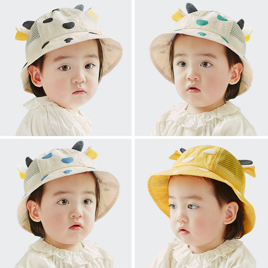 Children's Hat Cow Spot Thin Net Bucket Kids' Headwear