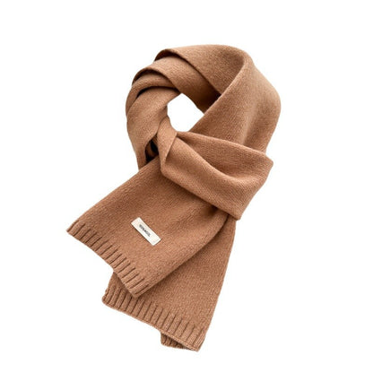 Australian Wool Long Winter Warm Knitted Solid Scarfs