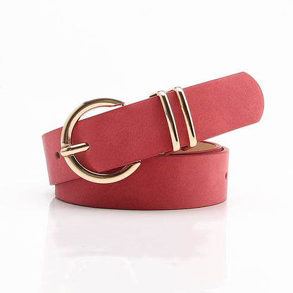 Women's Four Korean Style Simple Alloy Pin Buckle Belts