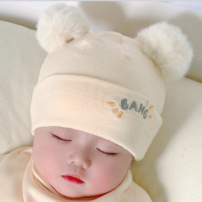 Cartoon Bear Hat Thin Cotton Born Beanie Kids' Headwear