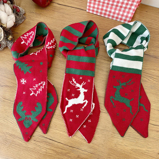 Women's Korean Knitted Elastic Wool Couple Deer Scarfs