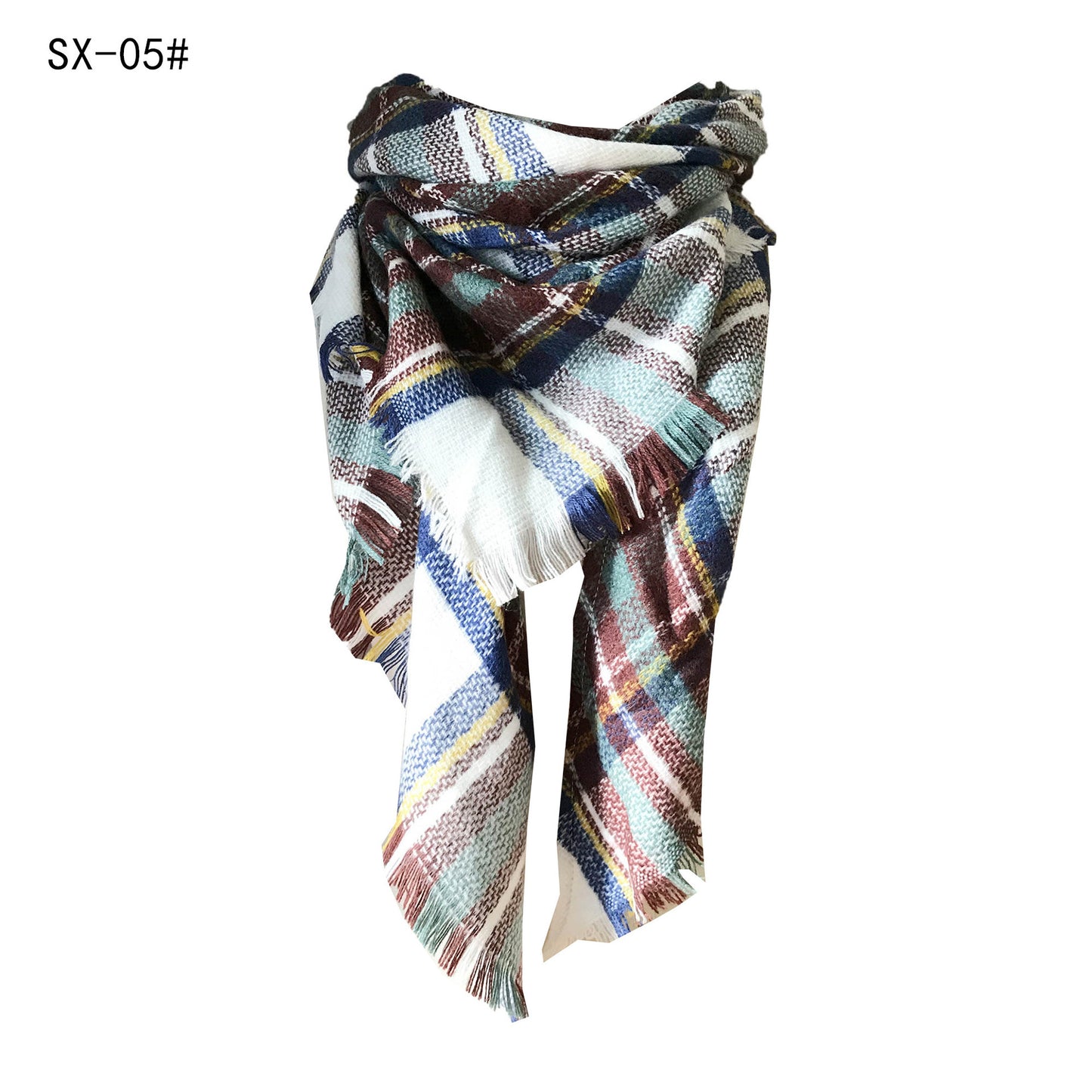 Women's Double-sided Square Triangular Binder Neck Warmer Scarfs