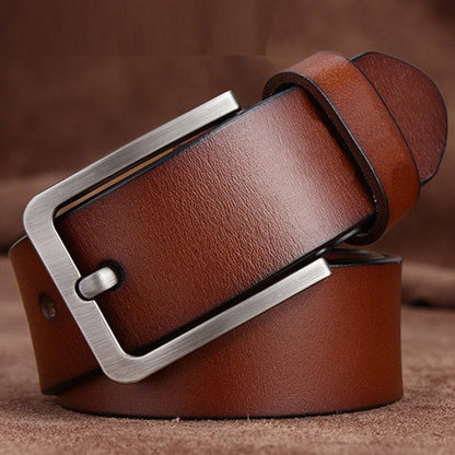 Men's Leather Retro Pin Buckle Thick Cowhide Belts