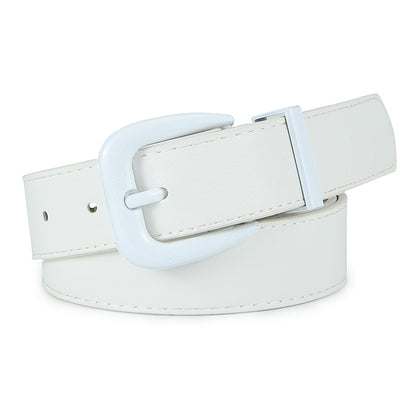 Women's Candy Color Leather High-grade Versatile Decorative Belts