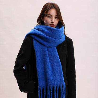 Winter Macaron Color Mohair Large Warm Scarfs