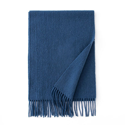 Women's Wool Solid Color Thickened Warm Shawl Scarfs