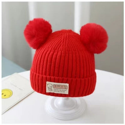 Hat Korean Style Striped Cute Bear Kids' Headwear