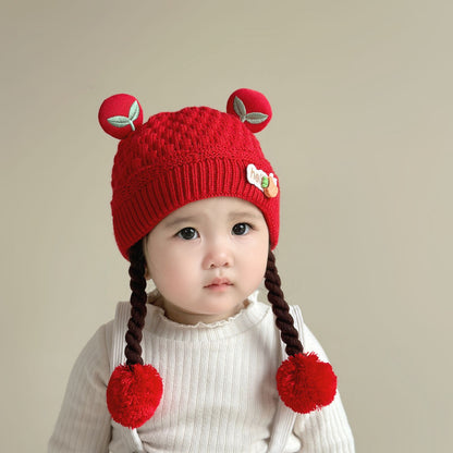 Wig Knitted Hat Travel Thermal Head Cover Kids' Headwear