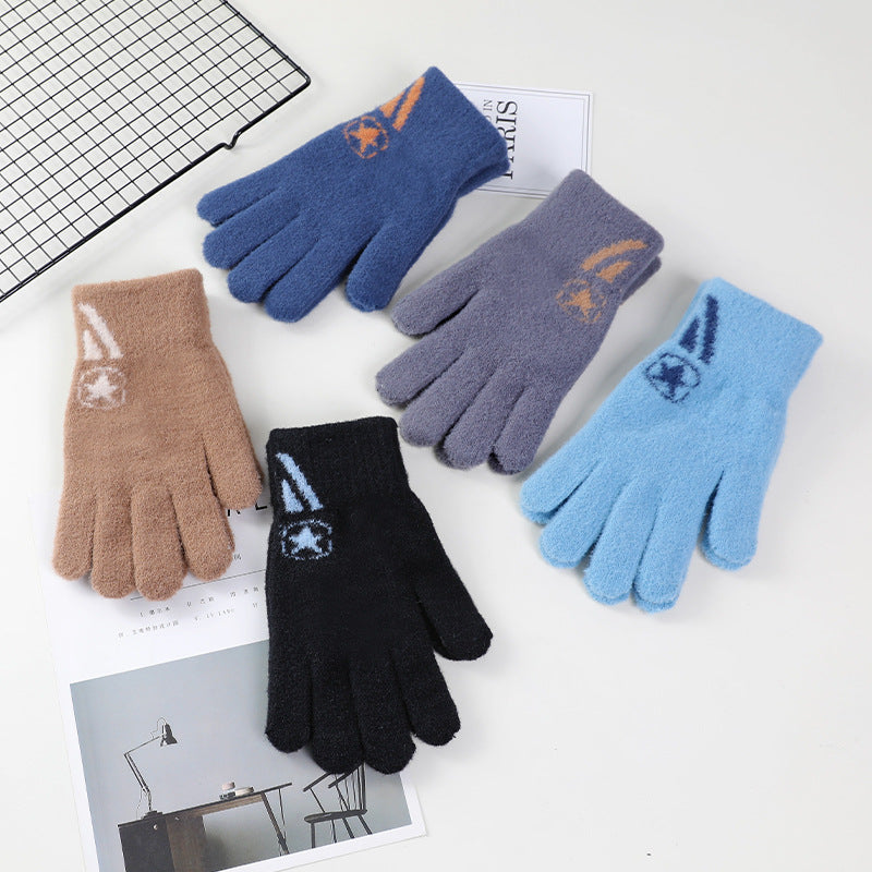 Men's Thickened Cold Protection Warm Full Finger Gloves