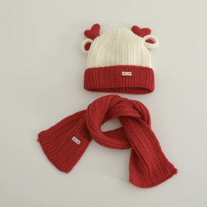 Hat Boys Knitted Woolen Two-piece Set Kids' Headwear