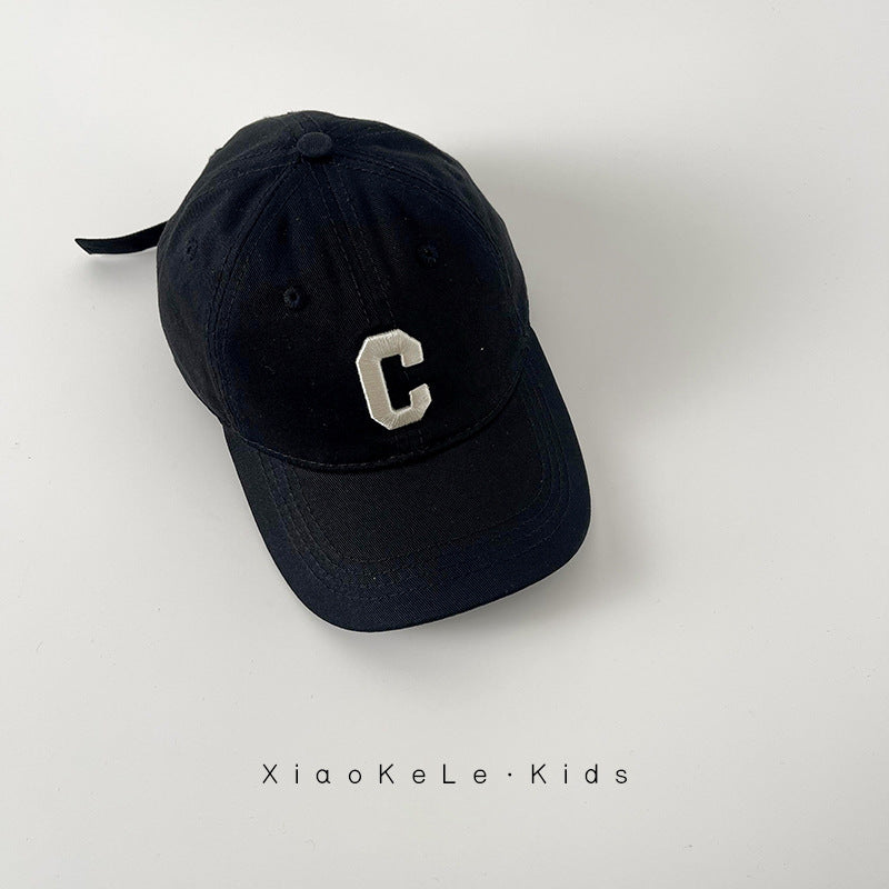 Children's Embroidered Letters Baseball Autumn Summer Snapback Kids' Headwear