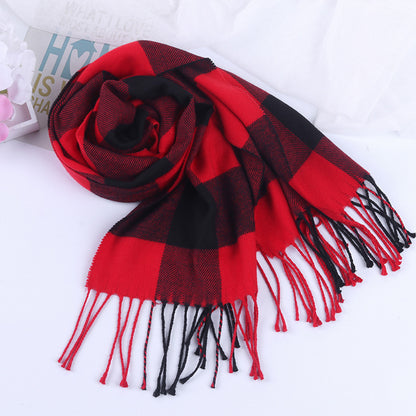 Women's & Men's Style Plaid Winter High-grade Artificial Cashmere Scarfs