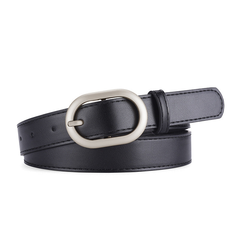 Women's Simple Jeans Style Korean Casual Metal Belts