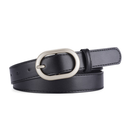 Women's Simple Jeans Style Korean Casual Metal Belts