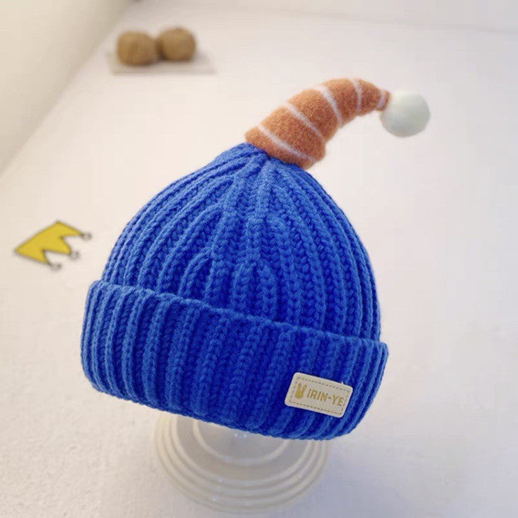 Knitted Hat Boys Thickened Earflaps Sleeve Kids' Headwear