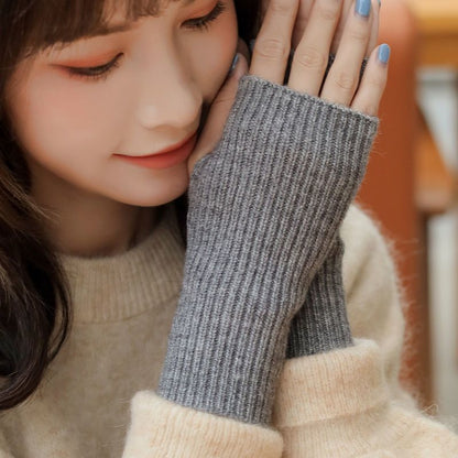 Half Finger Wool Knitted Fashion Keyboard Gloves