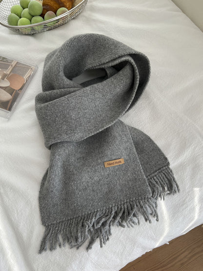 Women's Winter Versatile Solid Color Cashmere Narrow Scarfs