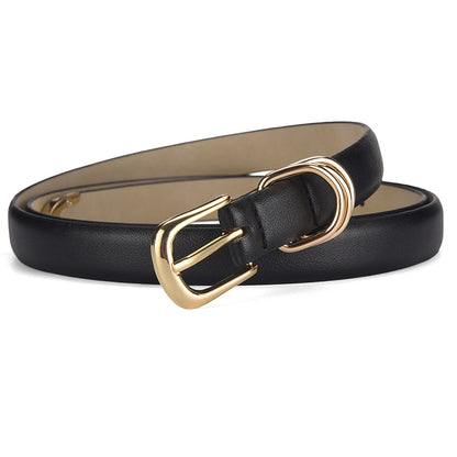 Women's Simple Gold Buckle Three-piece High-grade Decorative Belts