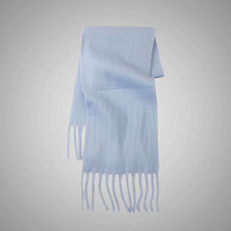 Solid Color Mohair Heavy Idle Style Scarfs