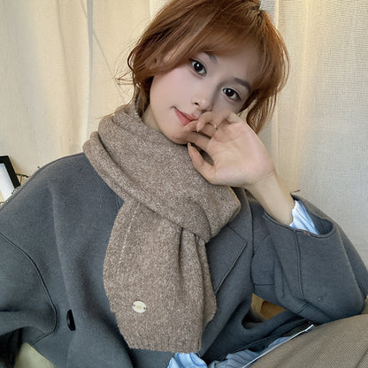 Standard Wool Solid Color Small Korean Scarfs