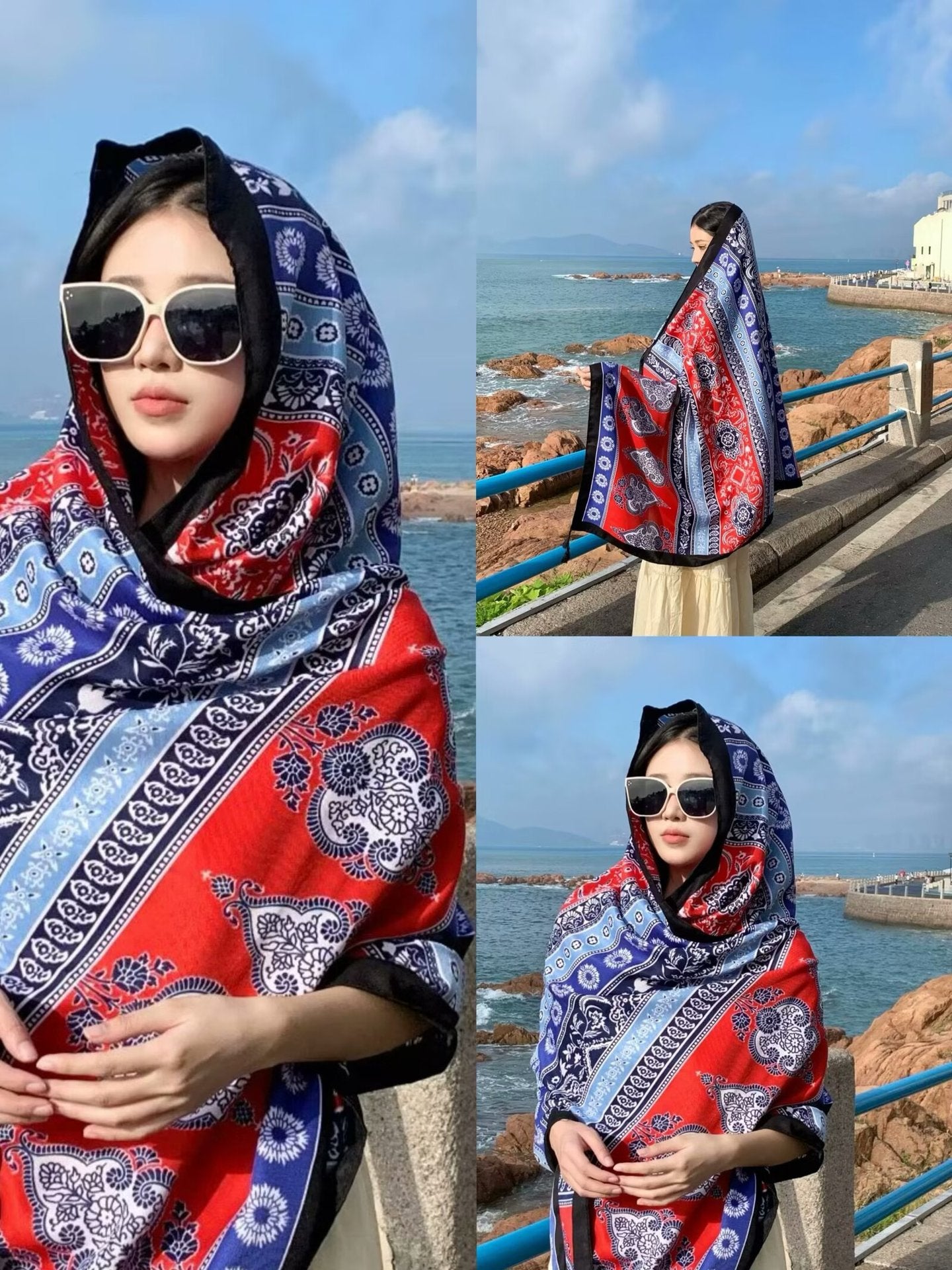 Ethnic Style Shawl Female Summer Hainan Scarfs